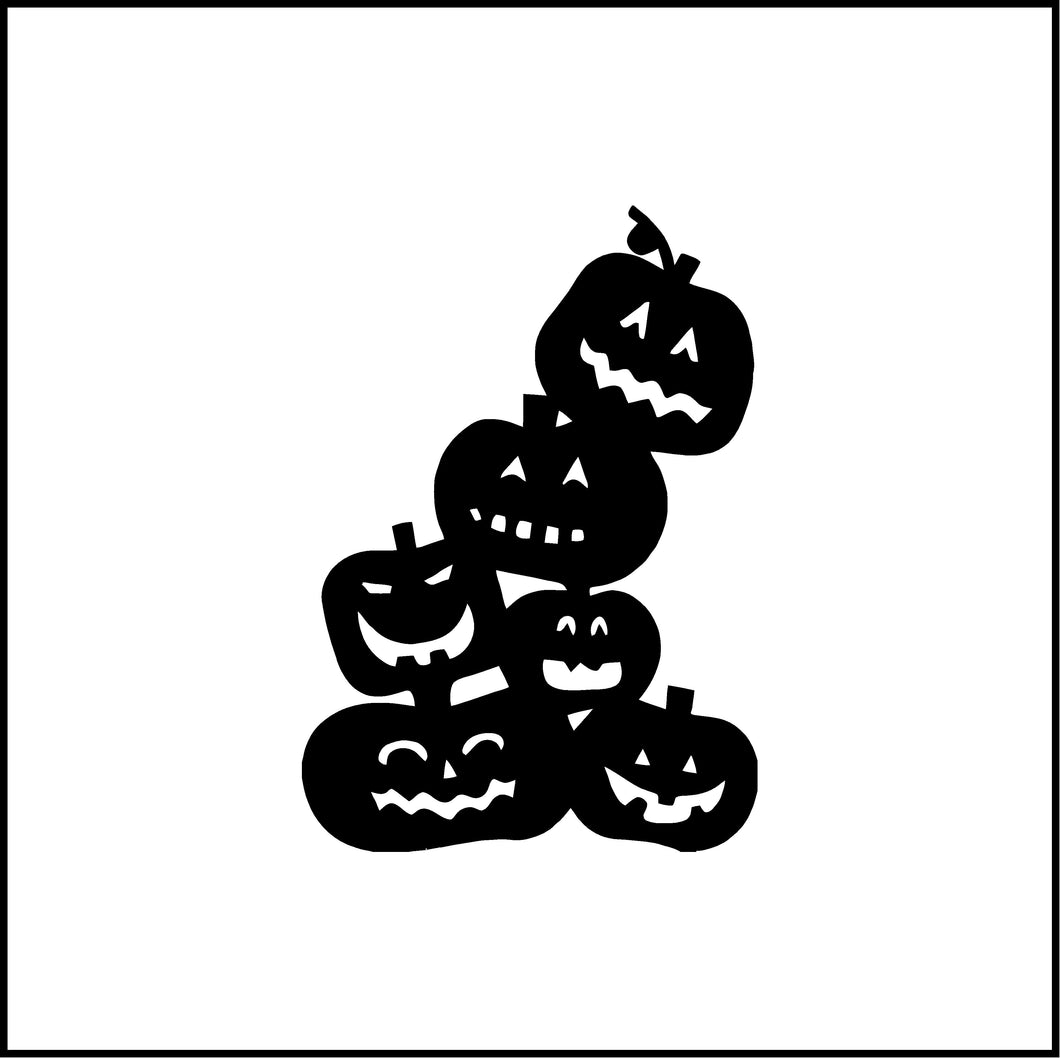 Stack Of Pumpkins Vinyl Decal