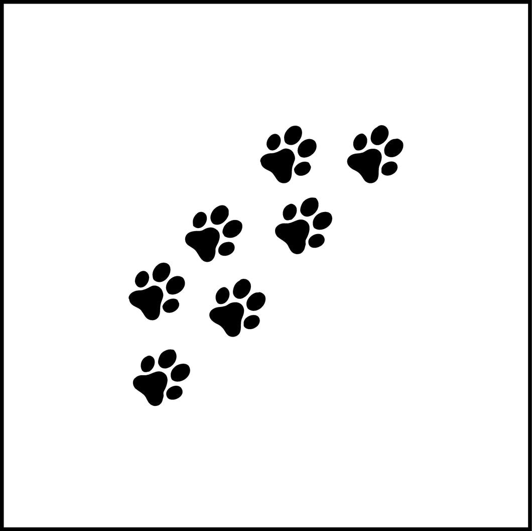 Paw Prints/Animal Tracks Vinyl Decal