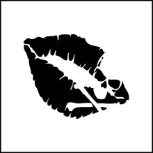 Load image into Gallery viewer, Lips Kiss Of Death Skull and Bones Vinyl Decal
