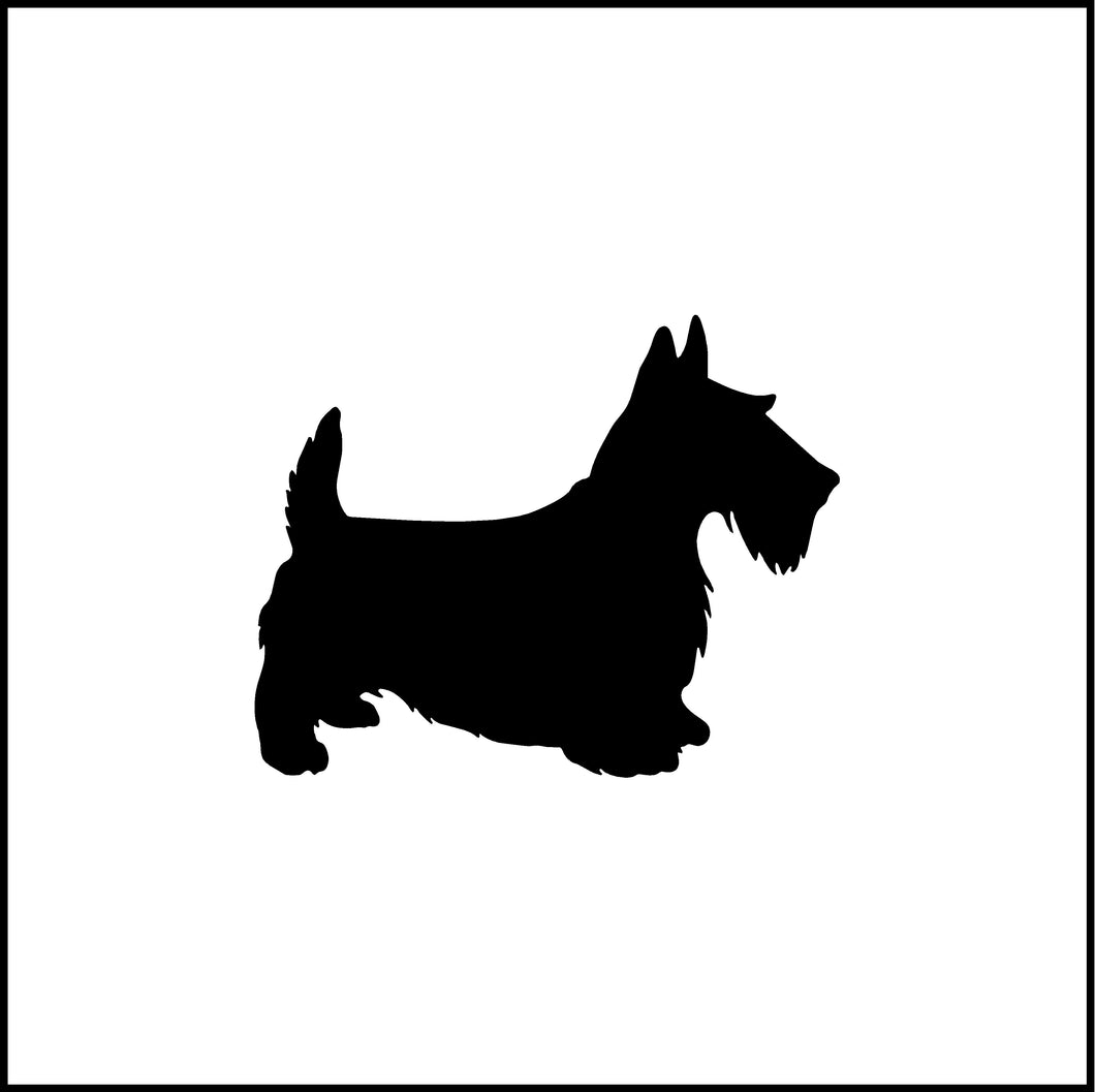Scotch Terrier Dog Silhouette Vinyl Decal