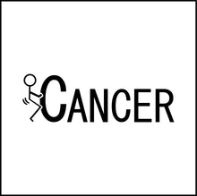 Load image into Gallery viewer, F@ck Cancer Stickman Vinyl Decal

