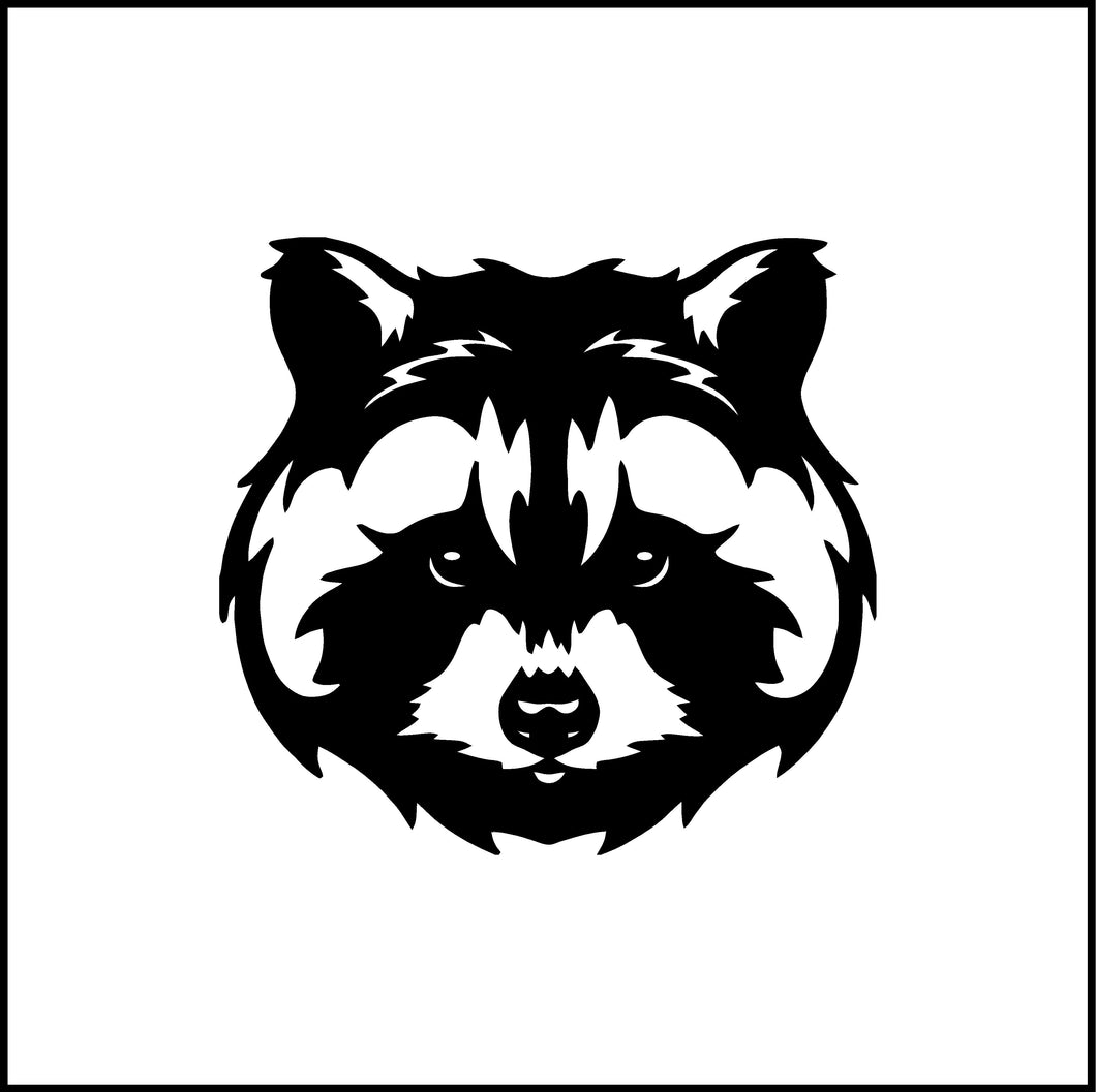 Raccoon Face Head Vinyl Decal