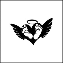 Load image into Gallery viewer, Baby Feet And Wings Memorial/Baby In Heaven Vinyl Decal
