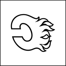 Load image into Gallery viewer, Calgary Flames Outline Vinyl Decal
