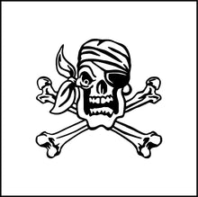 Load image into Gallery viewer, Pirate Skull And Cross Bones Vinyl Decal
