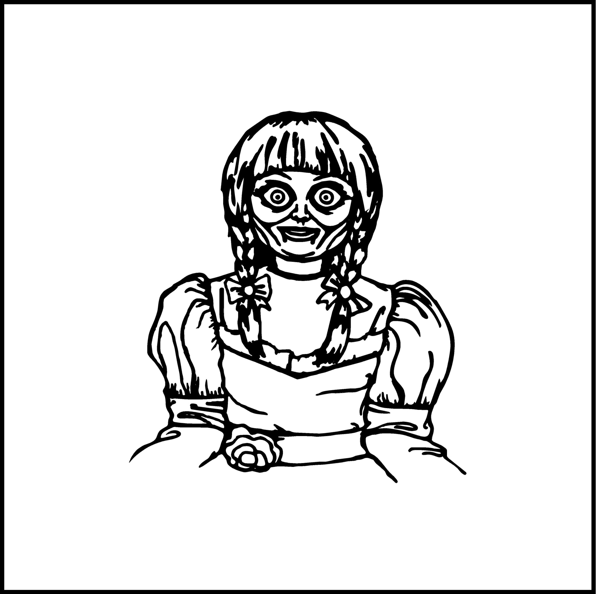 annabelle doll drawing easy - Clip Art Library