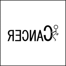 Load image into Gallery viewer, F@ck Cancer Stickman Vinyl Decal
