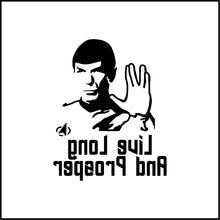 Load image into Gallery viewer, Spock Live Long And Prosper Star Trek Vinyl Decal/Sticker
