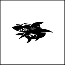 Load image into Gallery viewer, Cartoon Shark With Glasses Vinyl Decal
