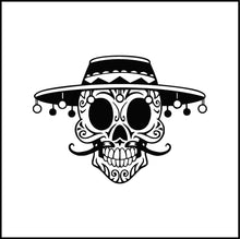 Load image into Gallery viewer, Day Of The Dead Sugar Skull Vinyl Decal
