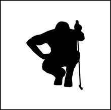 Load image into Gallery viewer, Golfer Checking Putt Vinyl Decal/Sticker
