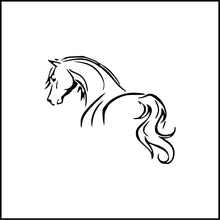 Load image into Gallery viewer, Horse Upper Body Outline Vinyl Decal
