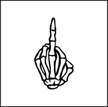 Load image into Gallery viewer, Skeleton Hand Middle Finger Vinyl Decal
