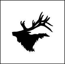 Load image into Gallery viewer, Elk Head Silhouette Vinyl Decal
