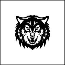 Load image into Gallery viewer, Wolf Head Snarling Vinyl Decal

