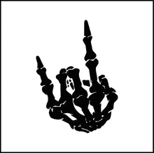 Load image into Gallery viewer, Skeleton Hand Rock On Vinyl Decal
