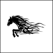 Load image into Gallery viewer, Fire/Flames Horse #2 Vinyl Decal
