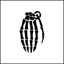 Load image into Gallery viewer, Skeleton Hand Grenade Vinyl Decal
