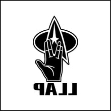 Load image into Gallery viewer, LLAP Live Long And Prosper Spock Vinyl Decal
