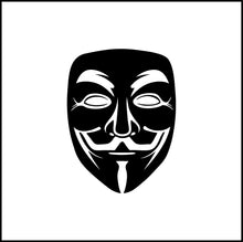 Load image into Gallery viewer, Guy Fawkes Mask Vinyl Decal
