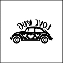 Load image into Gallery viewer, Love Bug Beetle Car Vinyl Decal
