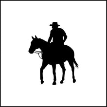 Load image into Gallery viewer, Cowboy Riding Horse #2 Vinyl Decal
